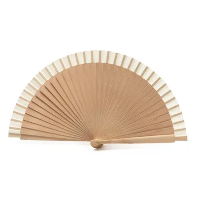 Abanico madera y tela de algodón personalizable