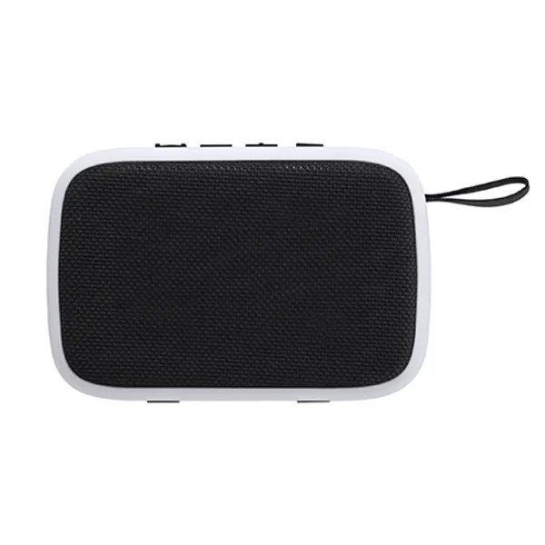 Altavoz Bluetooth bicolor Armin 3 W radio FM en blanco, vista frontal