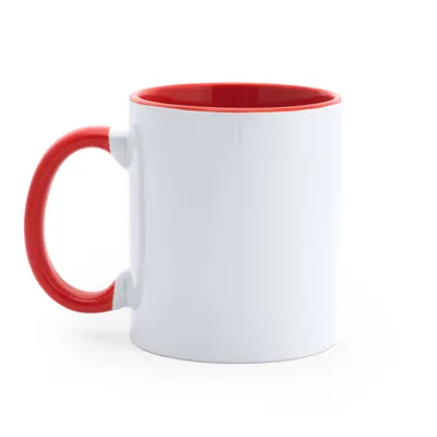 Taza de cerámica Mango sublimación interior de color 350 ml personalizable