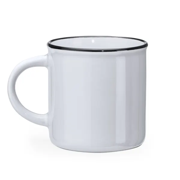 Taza de cerámica Jack estilo retro 300 ml en blanco/blanco de taza de cerámica, vista frontal