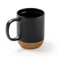 Taza de cerámica mate Rosella base de corcho 420 ml de cerámica y corcho, vista frontal