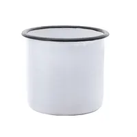 Taza metálica lacada estilo retro Anon 360 ml de metálica, vista lateral