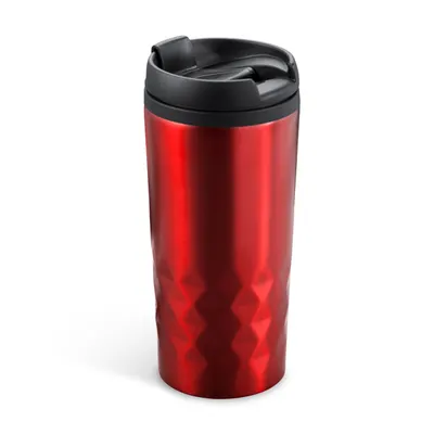 Vaso acero inoxidable con tapa PP 300 ml personalizable