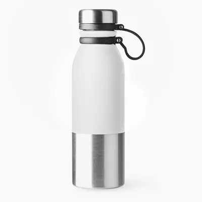 Bidón de acero 304 Alke bicolor 850 ml asa de goma personalizable