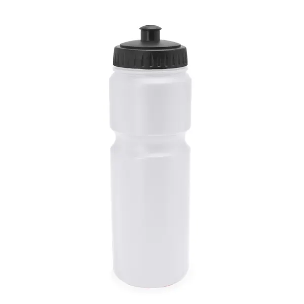 Bidón deportivo de plástico Kumat 840 ml con dispensador en blanco de plástico, vista frontal