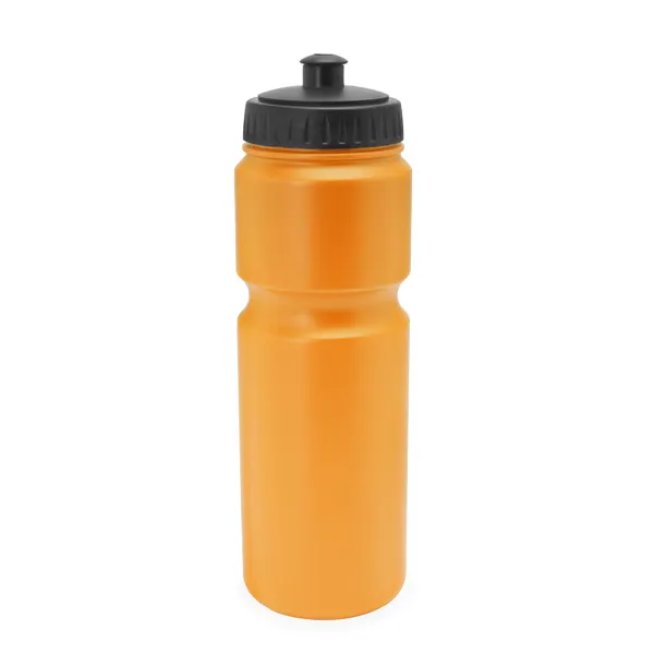 Bidón deportivo de plástico Kumat 840 ml con dispensador en naranja de plástico, vista frontal