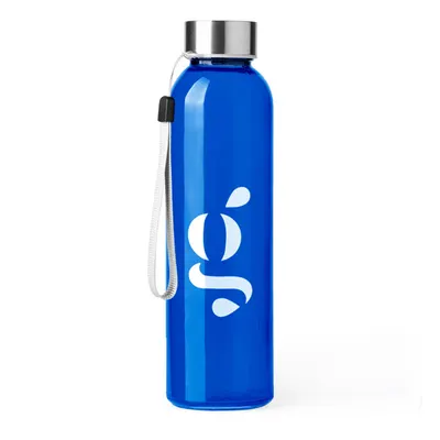 Botella de cristal Alfe 500 ml tapa de acero y cinta personalizable