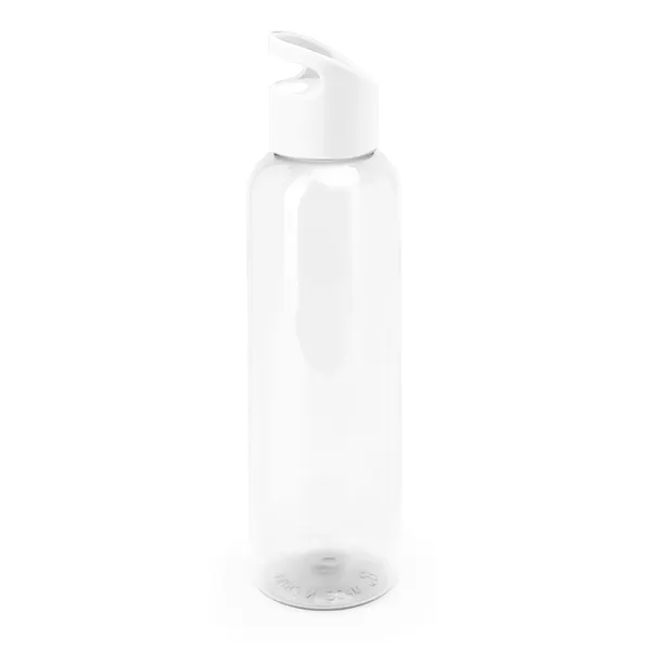 Bidón de tritán Kinkan translúcido 650 ml con asa en blanco de tritán y PP, vista frontal