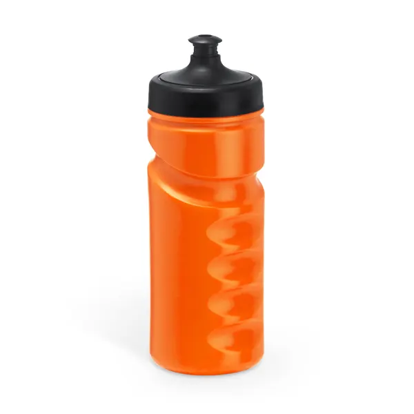 Bidón deportivo PE Running 520 ml en naranja de PE, vista frontal
