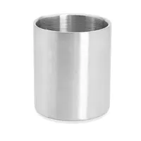 Taza de acero Guaya doble pared con mosquetón 230 ml de acero inoxidable, vista lateral