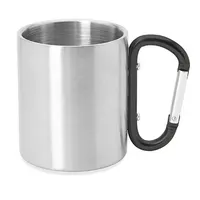 Taza de acero Guaya doble pared con mosquetón 230 ml de acero inoxidable, detalle 1