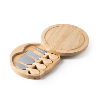 Set de queso Comte con tabla y estuche de madera personalizable