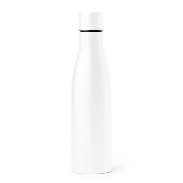 Bidón térmico de acero Fancy 500 ml con cobre en blanco de acero inoxidable, vista frontal
