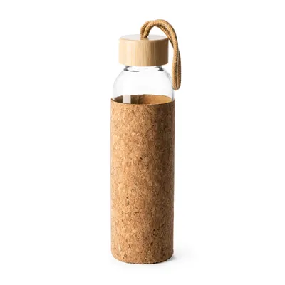 Botella de cristal Lawas 500 ml con funda de corcho personalizable