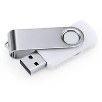 Memoria USB Marvin 2.0 ABS clip giratorio de ABS y metal, detalle 1
