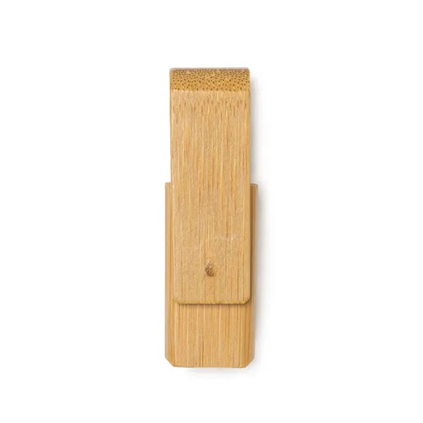 Memoria USB Percy 16 GB bambú clip giratorio en bambu de bambú natural, vista frontal