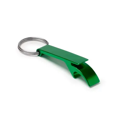 Llavero abridor de aluminio con abrelatas personalizable