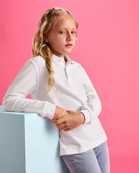 Polo manga larga de piqué Carpe 220 g niño de 65% poliéster / 35% algodón, punto piqué, 220, vista frontal