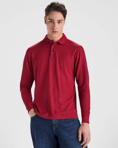 Polo manga larga de piqué poliéster algodón Carpe 220 g personalizable