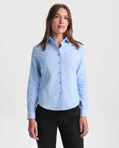 Camisa mujer manga larga oxford 140 g personalizable