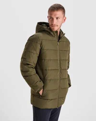 Parka acolchada repelente al agua con visera 790 g personalizable