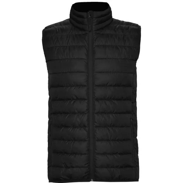 Chaleco acolchado repelente al agua Oslo 290 g en negro de exterior: 100% poliéster, 300T, vista frontal