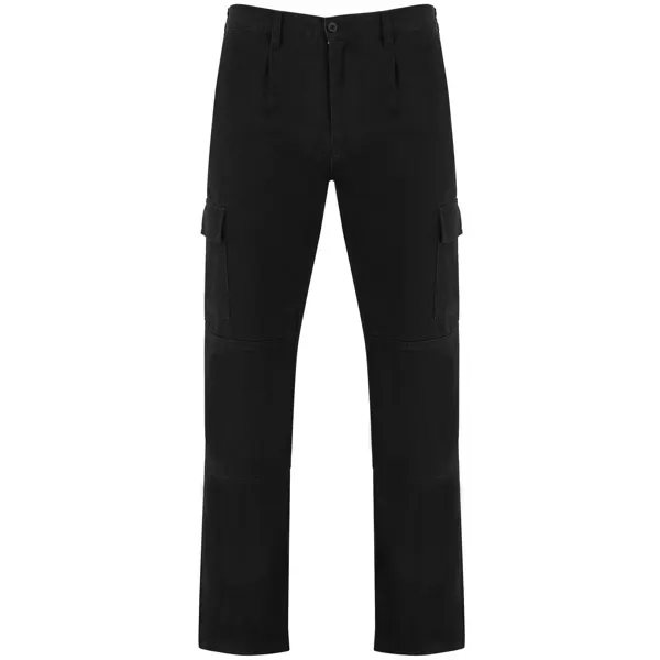 Pantalón de trabajo algodón rodilleras Safety 240 g en negro de 100% algodón, 240 g/m², vista frontal