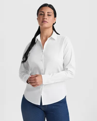 Camisa mujer manga larga stretch 140 g personalizable