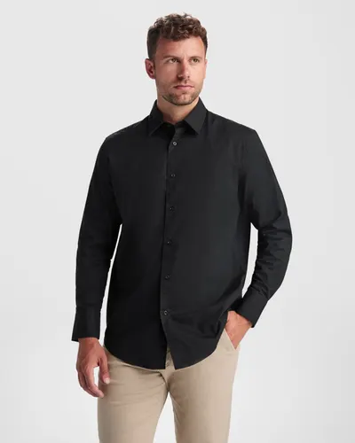 Camisa manga larga stretch popelín 140 g personalizable