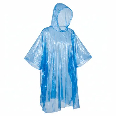 Poncho de lluvia translúcido LDPE adulto personalizable