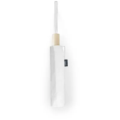 Paraguas plegable de RPET Khasi manual mango de madera personalizable