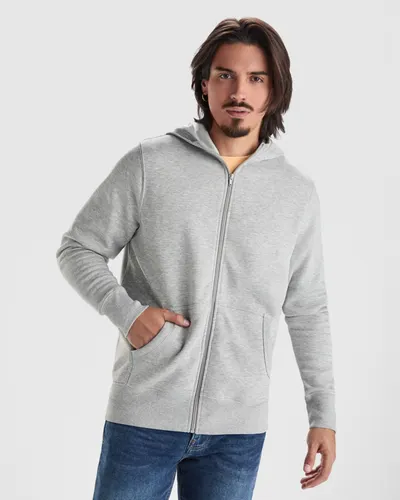 Sudadera con capucha y cremallera 280 g personalizable