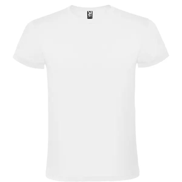 Camiseta de algodón 150 g manga corta en blanco de 100% algodón, punto liso, 150 g/m², vista frontal
