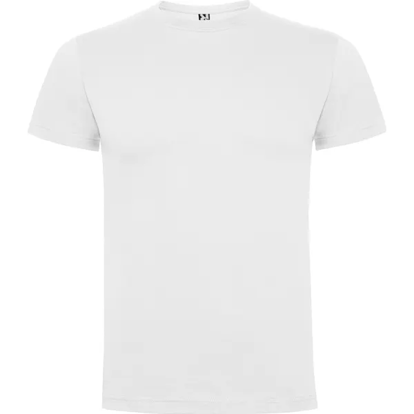 Camiseta de algodón Dogo Premium 165 g costuras laterales en blanco de 100% algodón, punto liso, 165 g/m², vista frontal