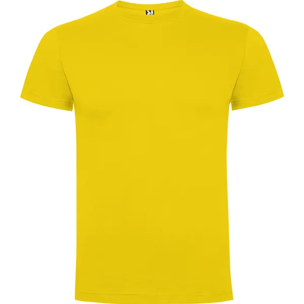 Camiseta de algodón Dogo Premium 165 g costuras laterales en amarillo de 100% algodón, punto liso, 165 g/m², vista frontal