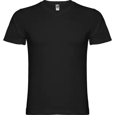 Camiseta cuello pico de algodón Samoyedo 155 g personalizable