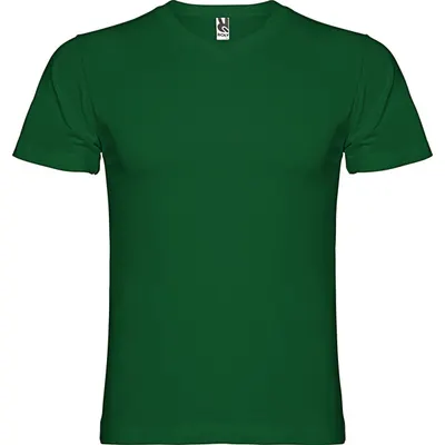 Camiseta cuello pico de algodón Samoyedo 155 g personalizable