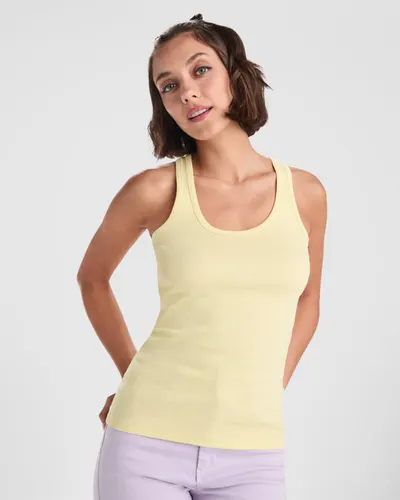 Camiseta tirantes canalé de algodón Carolina 220 g personalizable