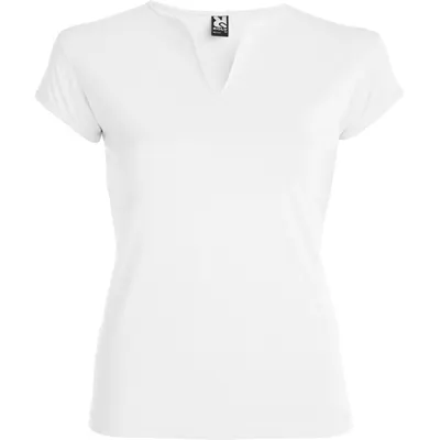 Camiseta cuello pico de algodón Belice 200 g mujer personalizable