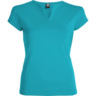 Camiseta cuello pico de algodón Belice 200 g mujer personalizable