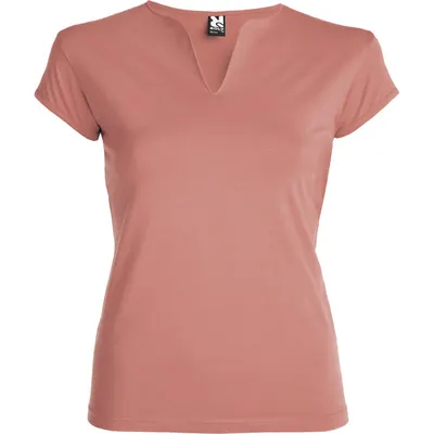Camiseta cuello pico de algodón Belice 200 g mujer personalizable