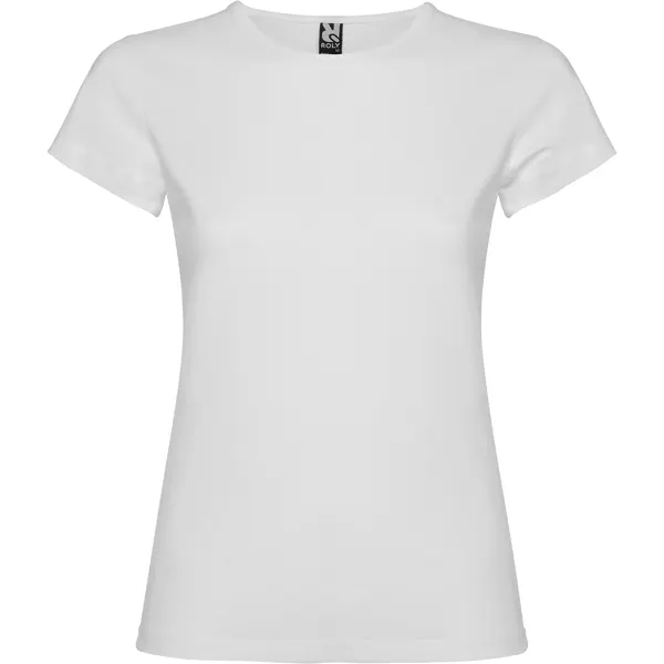 Camiseta de algodón elastano Bali 200 g mujer en blanco de 95% algodón / 5% elastano, punto liso, 200, vista frontal