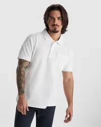 Polo de piqué Centauro Premium 190 g antipilling con bolsillo de 60% algodón / 40% poliéster, punto piqué, vista frontal