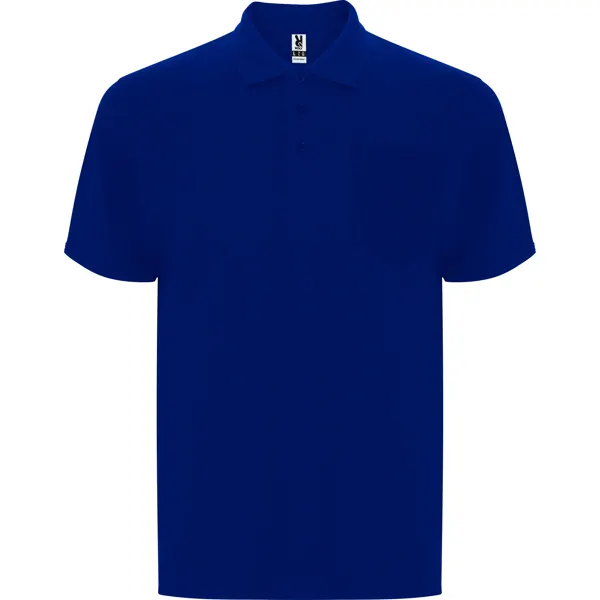 Polo de piqué Centauro Premium 190 g antipilling con bolsillo en royal de 60% algodón / 40% poliéster, punto piqué, vista frontal