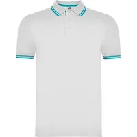 Polo de algodón peinado Montreal 230 g cuello a contraste de 100% algodón peinado, punto piqué, 230 g/m², vista lateral