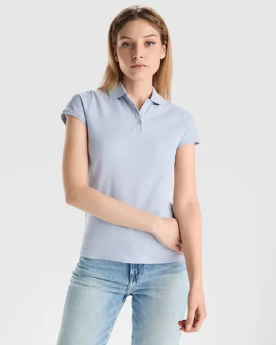 Polo de algodón piqué Star 200 g entallado mujer personalizable