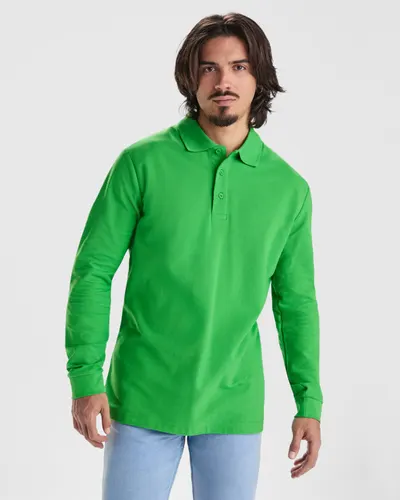 Polo manga larga de algodón Estrella 220 g personalizable