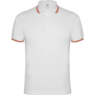 Polo de piqué Nation 190 g antipilling bandera bordada espalda personalizable