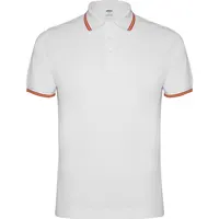 Polo de piqué Nation 190 g antipilling bandera bordada espalda de 60% algodón/ 40% poliéster, punto piqué, vista lateral