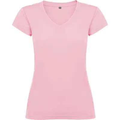 Camiseta cuello pico de algodón Victoria 155 g mujer personalizable